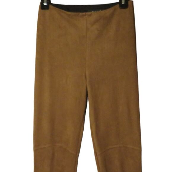 Lysse Faux Suede Leggings High Waisted Pants Pull On Stretch Tan XS NWOT - Picture 4 of 13